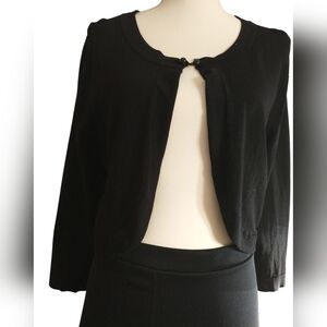 Black Cropped Cardigan